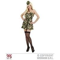 ladies army girl costume large uk 14 16 for military war fancy dress