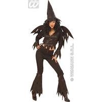 Ladies Rowdy Witch Costume Medium Uk 10-12 For Halloween Fancy Dress