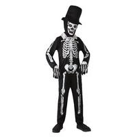 large boys skeleton zombie costume