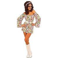 Ladies 70s Cutie Dress Costume Large Uk 14-16 For 1970s Fancy Dress