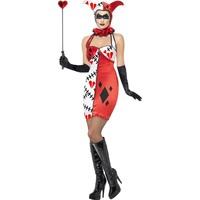 Ladies Cirque Sinister Jester Of Broken Hearts Costume