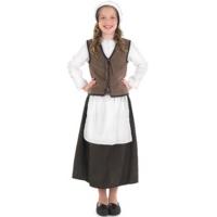 Large Girls Tudor Kitchen Girl Costume