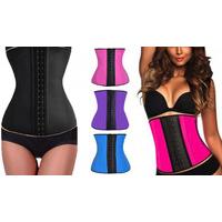 latex and steel bone waist training corset