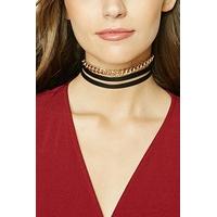 Layered Faux Leather Choker