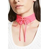 Lace-Up Lace Choker