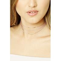 Layered Curved Pendant Choker