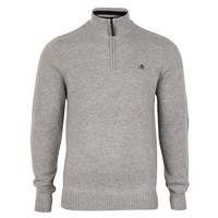 Lamb Wool Blend Funel Neck Jumper in Grey