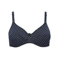 ladies naturana cotton non wired adjustable straps polka dot print nur ...