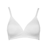 Ladies non-wired lightly padded seam free natural shape t-shirt bra - White