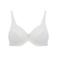 Ladies Underwired Full Cup Parisian Lace Everyday Adjustable Strap Bra - White