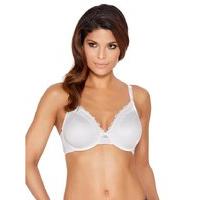 Ladies Super soft Underwired ultra comfort lace spacer moulded cup bra - White