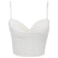 Ladies Underwired square embroidered Longline padded multiway bra - Ivory