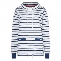 Lazy Jacks Ladies Boat Neck Striped Sweatshirt, Cloud, XX-Large