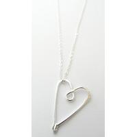 La Jewellery Recycled Petit Love Silver Necklace