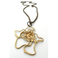 La Jewellery Recycled Contours Brass Neck Art