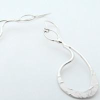 La Jewellery Recycled Boho Silver Earrings