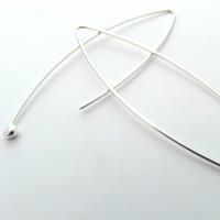 la jewellery recycled simplicity silver earrings