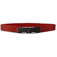 Lady Fashion Belts Leather Material Waistband Metal Belt Buckle