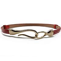 lady fashion belts leather material waistband metal belt buckle