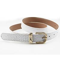 Lady Fashion Belts Leather Material Waistband Metal Belt Buckle