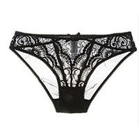 Lace Solid Ultra Sexy PantiesIce Silk