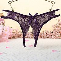 Lace Solid G-strings Thongs PantiesPolyester