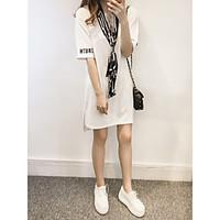 Large size women fat mm summer was thin and long sections fat sister scarf short-sleeved t-shirt