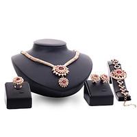 Latest Ladies Fashion Euramerican Exaggeration Jewelry Set / Necklace / Ring / Earrings / Bracelet