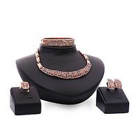 Latest Ladies Fashion Euramerican Exaggeration Jewelry Set / Necklace / Ring / Earrings / Bracelet