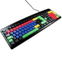 Large Lowercase Colour Keyboard Black