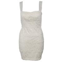 lace panel bodycon dress