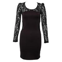 Lace Insert Bodycon Dress