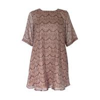 Lace Print Shift Dress