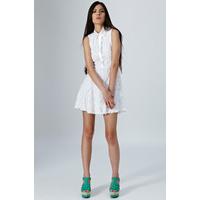 Lace Skater Dress with Satin Collar