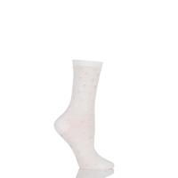 Ladies 1 Pair Charnos Sheer Spot Ankle Highs