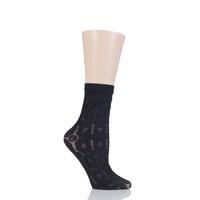 Ladies 1 Pair Oroblu Lauryn Flower Pop Socks