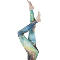 Ladies 1 Pair Silky Dyed Galaxy Design Everyday Leggings