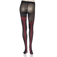 Ladies 1 Pair Vixen by Couture Charley Tuxedo Seamed Opaque Tights