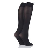 Ladies 2 Pair Charnos 40 Denier Matt Knee Highs