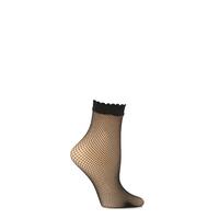 Ladies 1 Pair Trasparenze Idra Fishnet Ankle High Socks