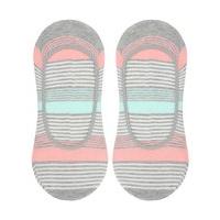 ladies single pair of stripe print footsie low cut invisible liner soc ...