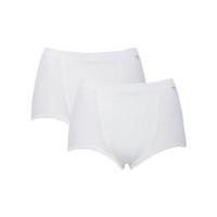 ladies sloggi smoothing and control maxi briefs 2 pack white