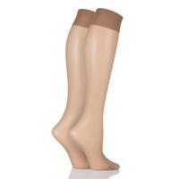 Ladies 2 Pair Charnos 15 Denier Trouserwear Knee Highs