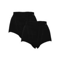 ladies sloggi smoothing and control maxi briefs 2 pack black