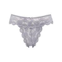 Ladies Rio lace grey low rise high leg mini briefs - Grey