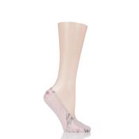 Ladies 1 Pair Oroblu Jasmine Floral Shoe Liner Socks
