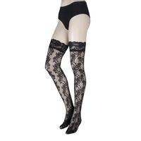 Ladies 1 Pair Oroblu Sophia Floral Lace and Lace Top Hold Ups