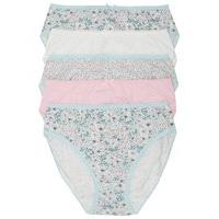 ladies everyday assorted floral print classic high leg brief multipack ...