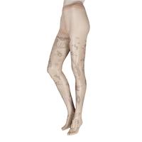 Ladies 1 Pair Trasparenze Calendula All Over Tattoo Effect Tights