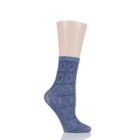 Ladies 1 Pair Oroblu Lauryn Flower Pop Socks